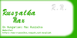 ruszalka max business card